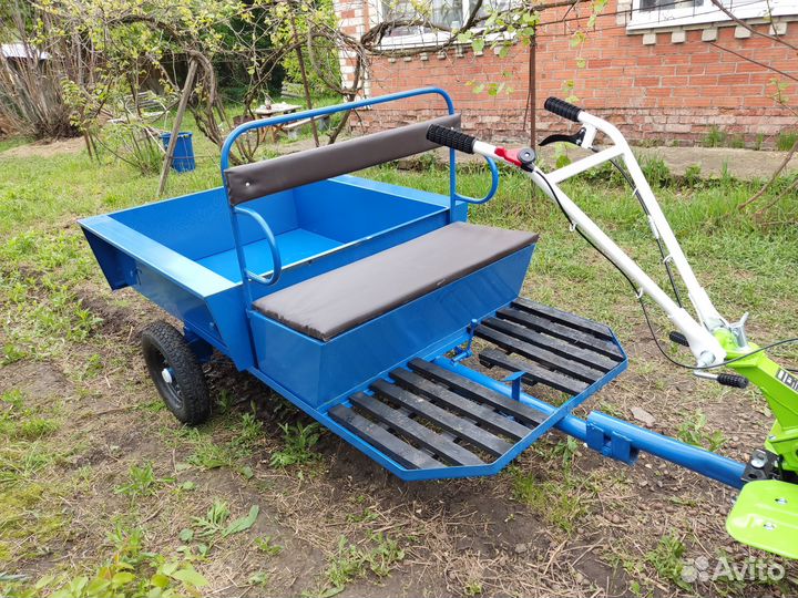 Прицеп для мотоблока самосвал 2-х местный