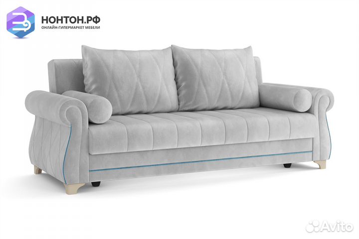 Диван книжка Порто М светло-серый