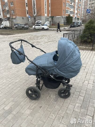 Коляска для двойни Mikado Tween De Luxe 3 в 1