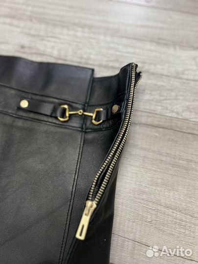 Шорты юбка кожа