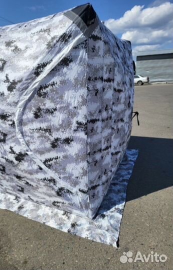 Палатка зимняя куб утепленная 2-комнатны