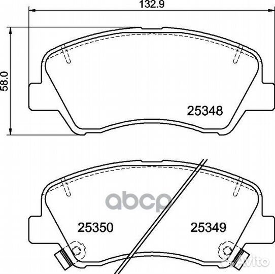 Колодки тормозные дисковые перед NP6041 NIS