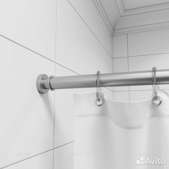 Карниз для ванны прямой Iddis Basic Shower Rod 02