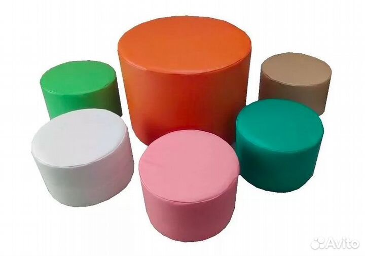 Набор игровых пуфиков 5 шт. и столик