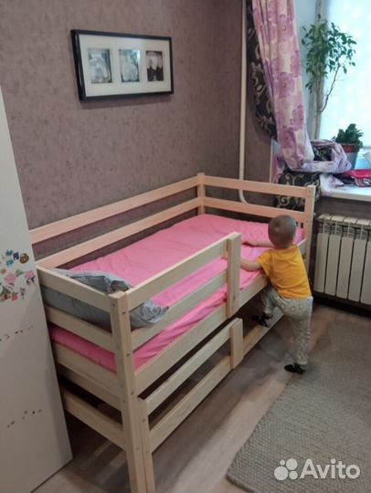 Выкатная кровать софа без покраски 180/170х80