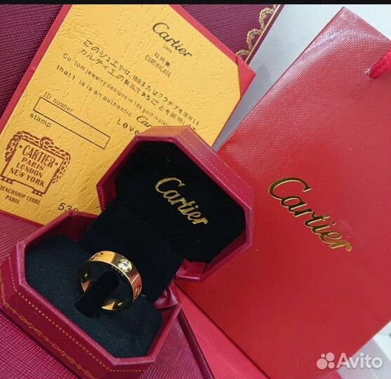 Кольцо Cartier + упаковка Cartier