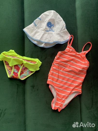 Купальники и панама для девочки 2 года 92 размер