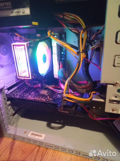 Комплект - мать, проц, кулер, опер, видеокарта