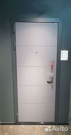 Дверь входная графит шумо-изоляционная Арт