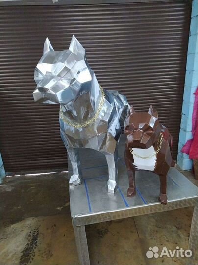 Полигональные фигуры из металла