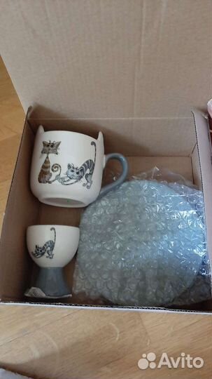 Набор для завтрака чайная пара, подставка для яиц