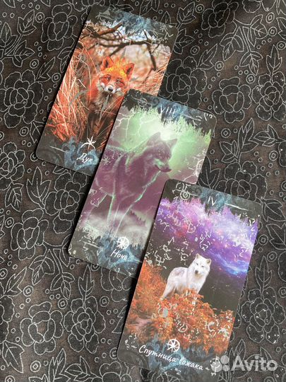 Tarot Cards Wolf and Moon