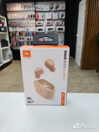 Наушники JBL Wave Buds Кремовый Оригинал