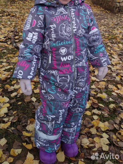 Зимний комбинезон для девочки 86