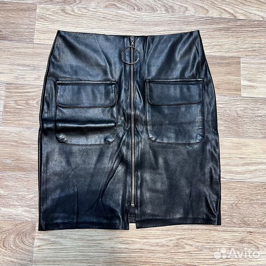 Юбка кожаная