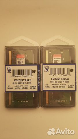 Оперативная память DDR4 sodimm Kingston 8 Гб