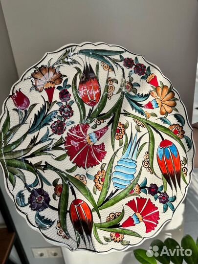 Тарелка керамическая ручная роспись