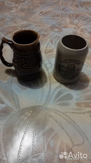 Пивная керамическая кружка