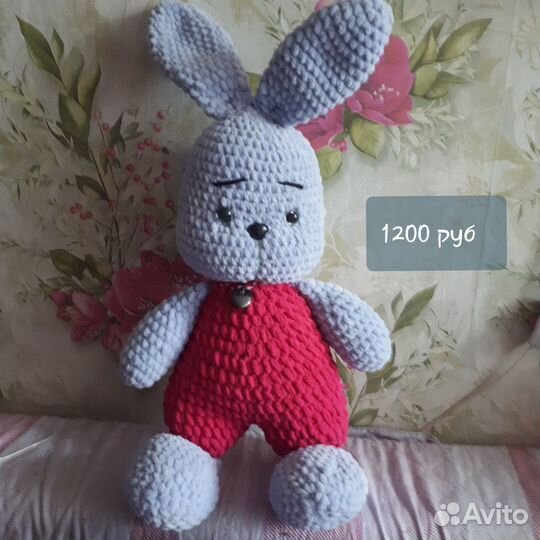 Мягкая игрушка заяц ручной работы
