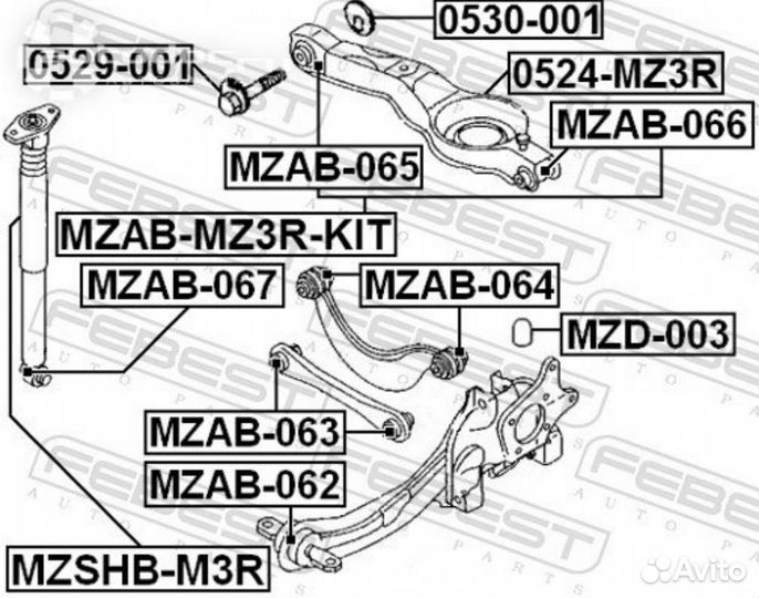 Сайлентблок mzab-062
