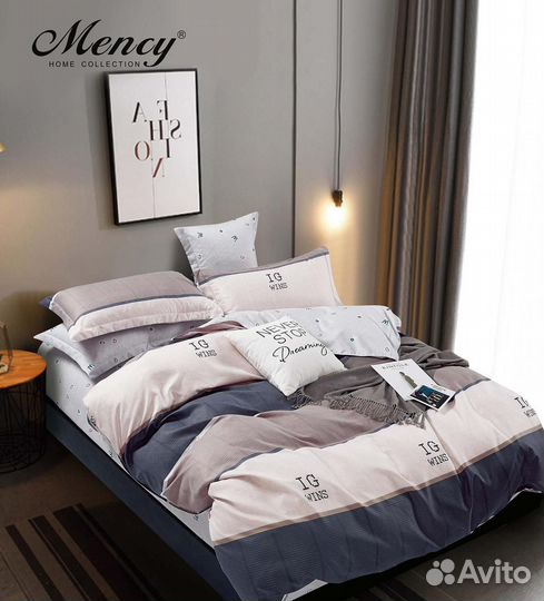 Комплект постельного белья 1.5 спальный Сатин