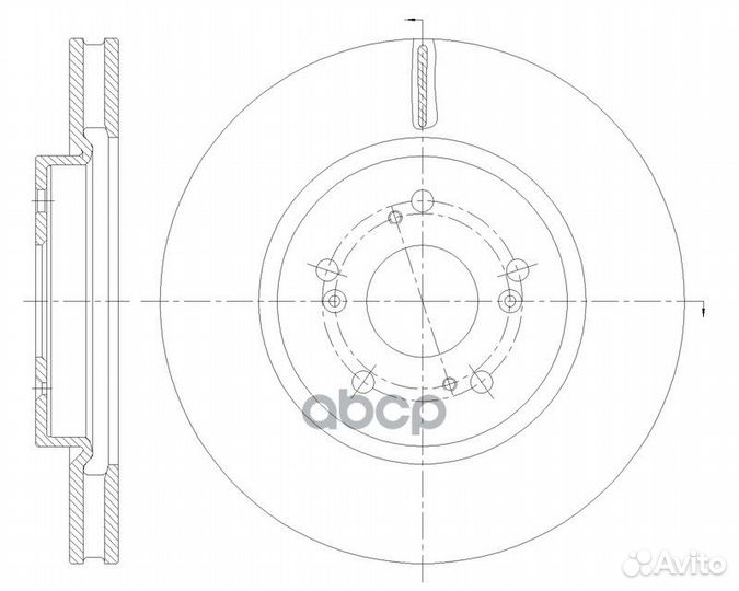Диск тормозной вентилируемый G-brake GR-20783