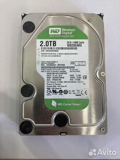 Жеский диск 2 TB HDD 3,5