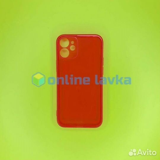 Чехол силикон защита камеры для iPhone 12 5.4 крас