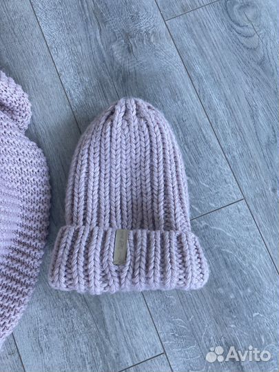 Шапка зимняя и шарф (комплект)