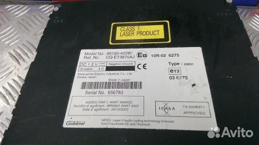 Магнитола toyota RAV 4 ZSA3 (6UK18I401)