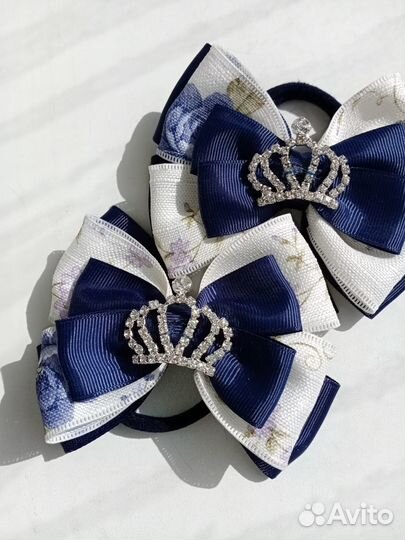 Резинки банты для волос ручной работы