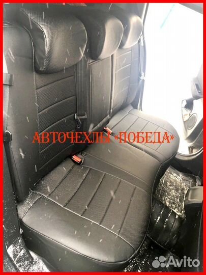 Чехлы Renault Megane 3 из экокожи чёрные Классика