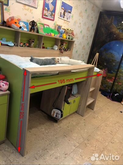 Детская кровать от 3 лет с матрасом
