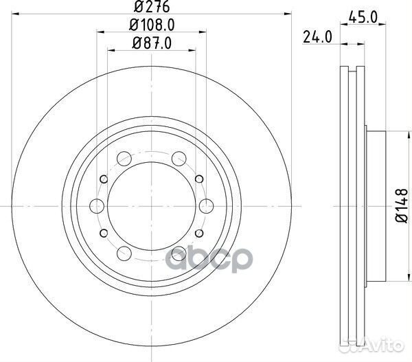 Диск тормозной перед ND3013 nisshinbo