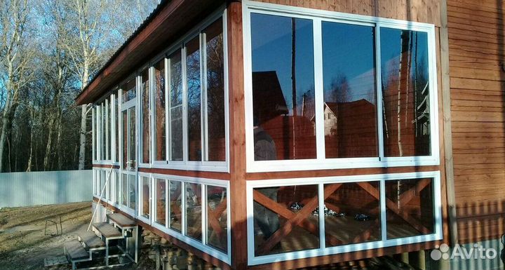 Остекление терассы распашное