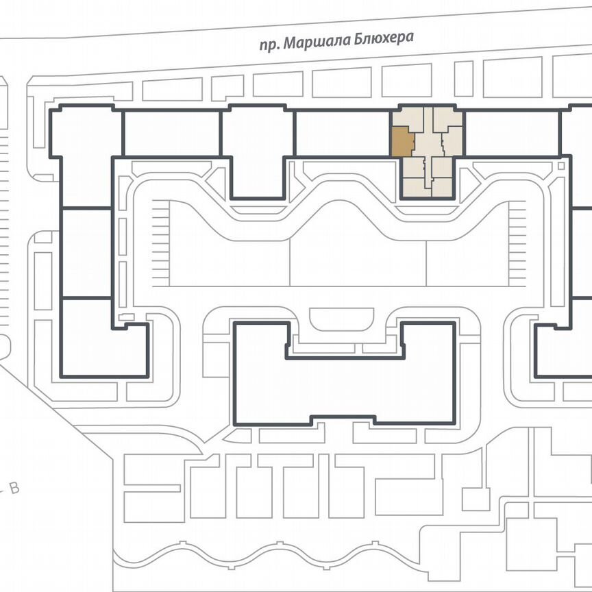 2-к. квартира, 53,8 м², 9/17 эт.