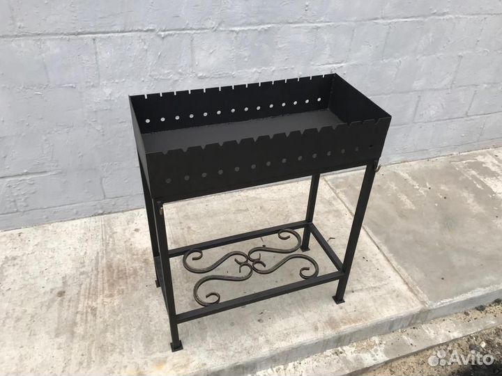 Мангал с дровницей, х/ковка из 4мм стали