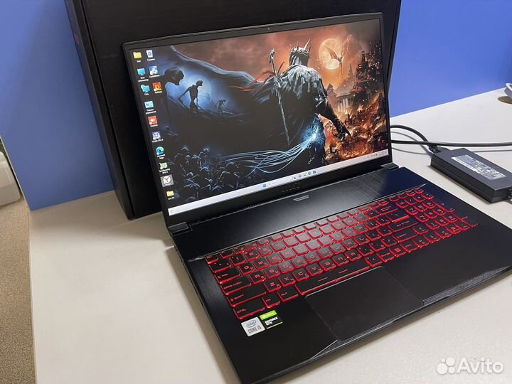 Мощный игровой ноутбук msi 17' i5 10пок gtx1650