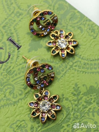 Серьги Gucci стильные