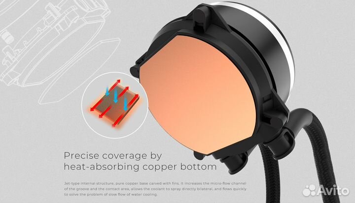 Водяное охлаждение Alseye M240 Black чёрное сво