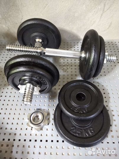 Гантели разборные 2 шт. общим весом 20 кг металл
