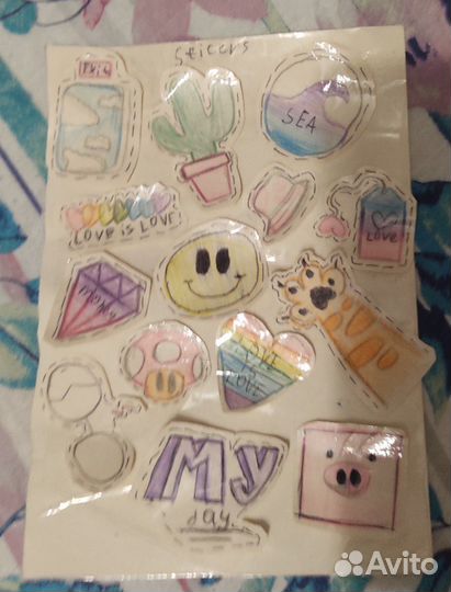 Наклейки ручной работы