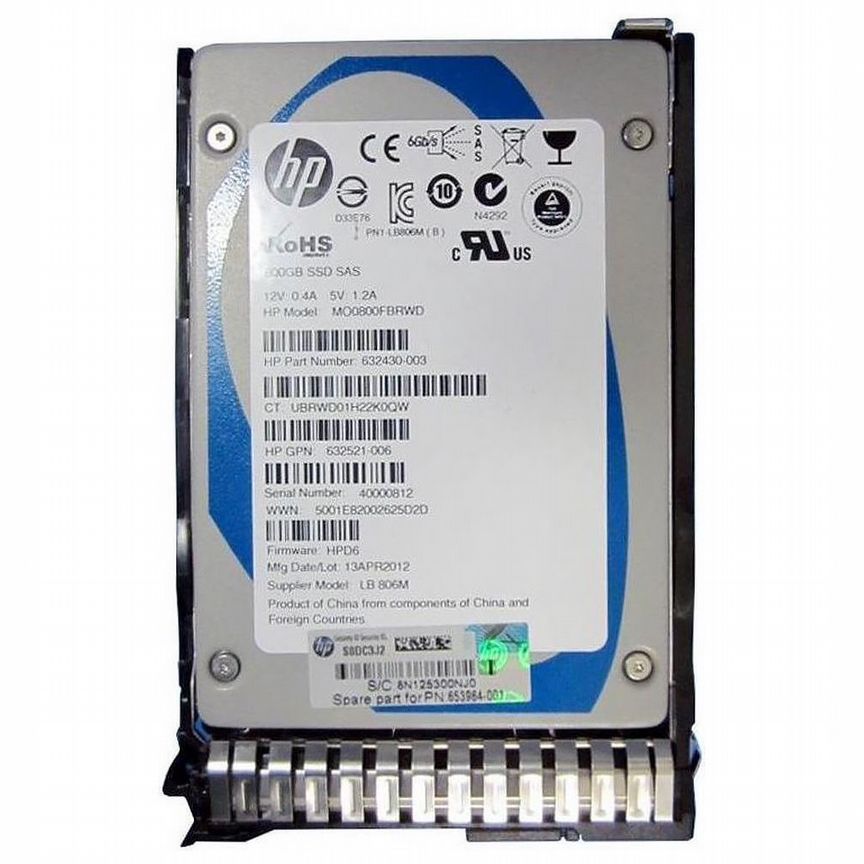 [632521-006] Жесткий Диск Hp 632521-006 800gb Sas 2,5" Ssd
