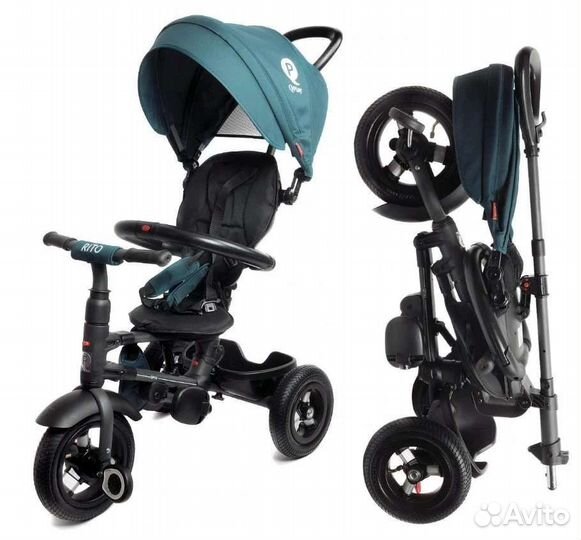 Детский трехколесный складной велосипед