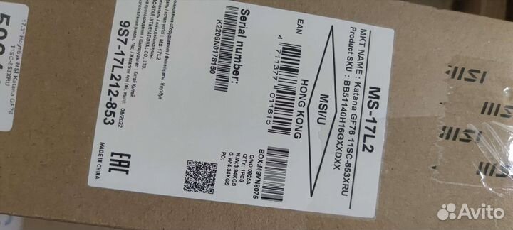 Ноутбук msi gf76 katana