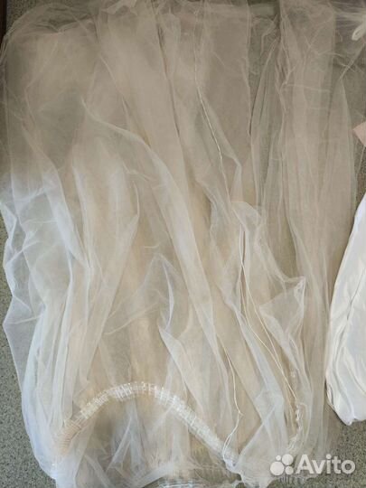 Тюль, скатерть, юбка на стол, цветы