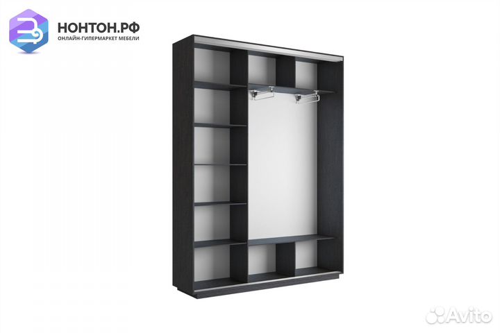 Шкаф-купе 3-х дверный Экспресс 45 венге / зеркало