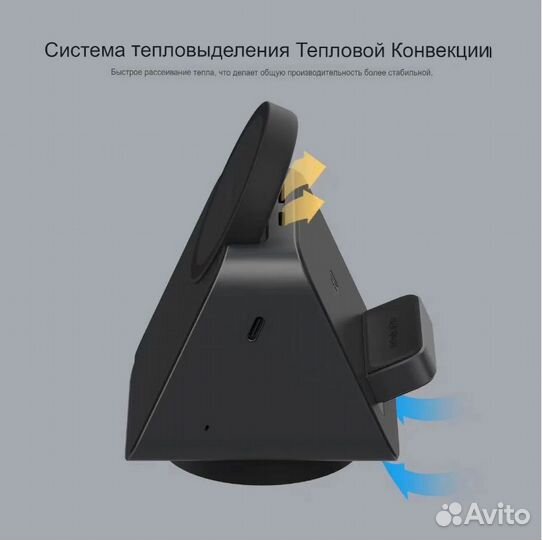 Беспроводная зарядка 3 в 1 на iPhone Android