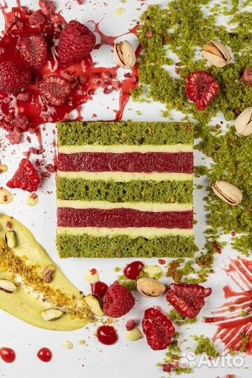 Торт фисташка-малина Диаметр 28