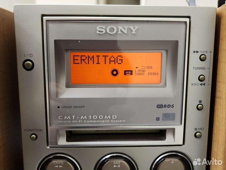 Муз центр кассета, MD, CD Sony cmt-m100md